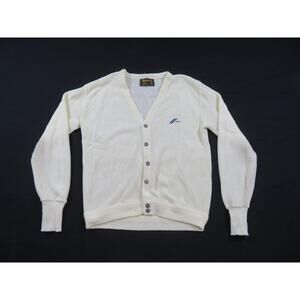 Mazda Swingster Sweater Knit Beige Cardigan Sz M 70s/80s